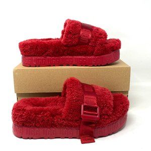 UGG CLassic Flufitta Sandal Ribbon Women's Red Size 1113475RBRD